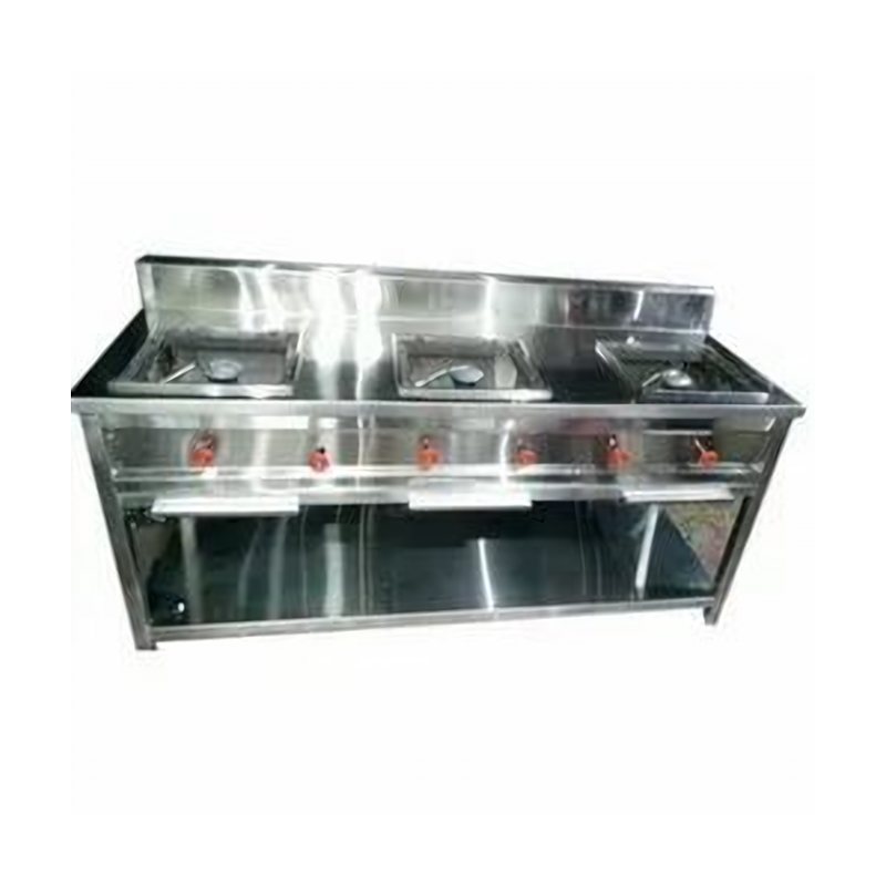 Three burner cooking range